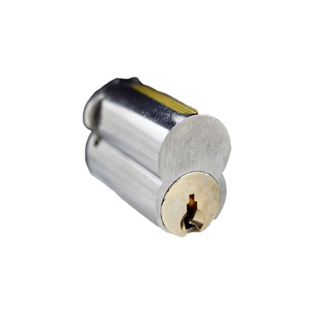 Yale Commercial Large Format IC 6 Pin Cylinder with GG Keyway US26D 626 Satin Chrome Finish 1210GG626